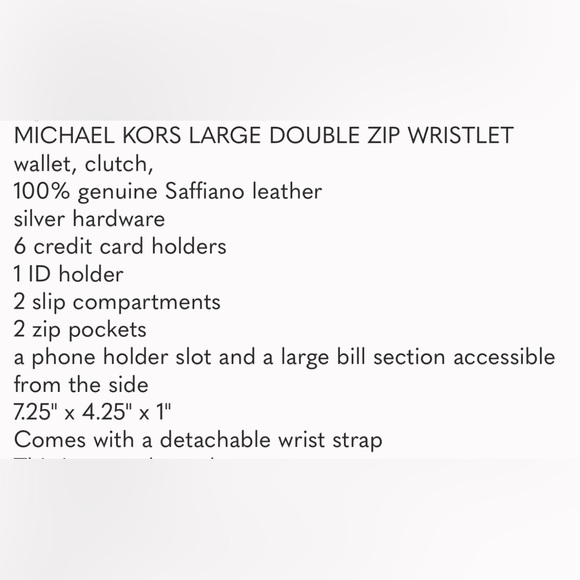 Michale Kors Jet Set Doublee Zip Wristlet Wallet - Picture 13 of 13